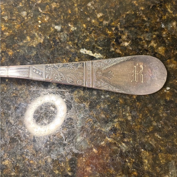 1847 Roger’s Brothers Silver Plated 13” Ladle Embossed “R” - Picture 2 of 5